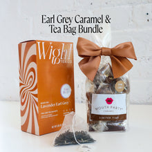 Load image into Gallery viewer, Earl Grey Tea & Caramel Gift Bundle (Compostable Tea Bags) | Wight Tea Co. x Mouth Party