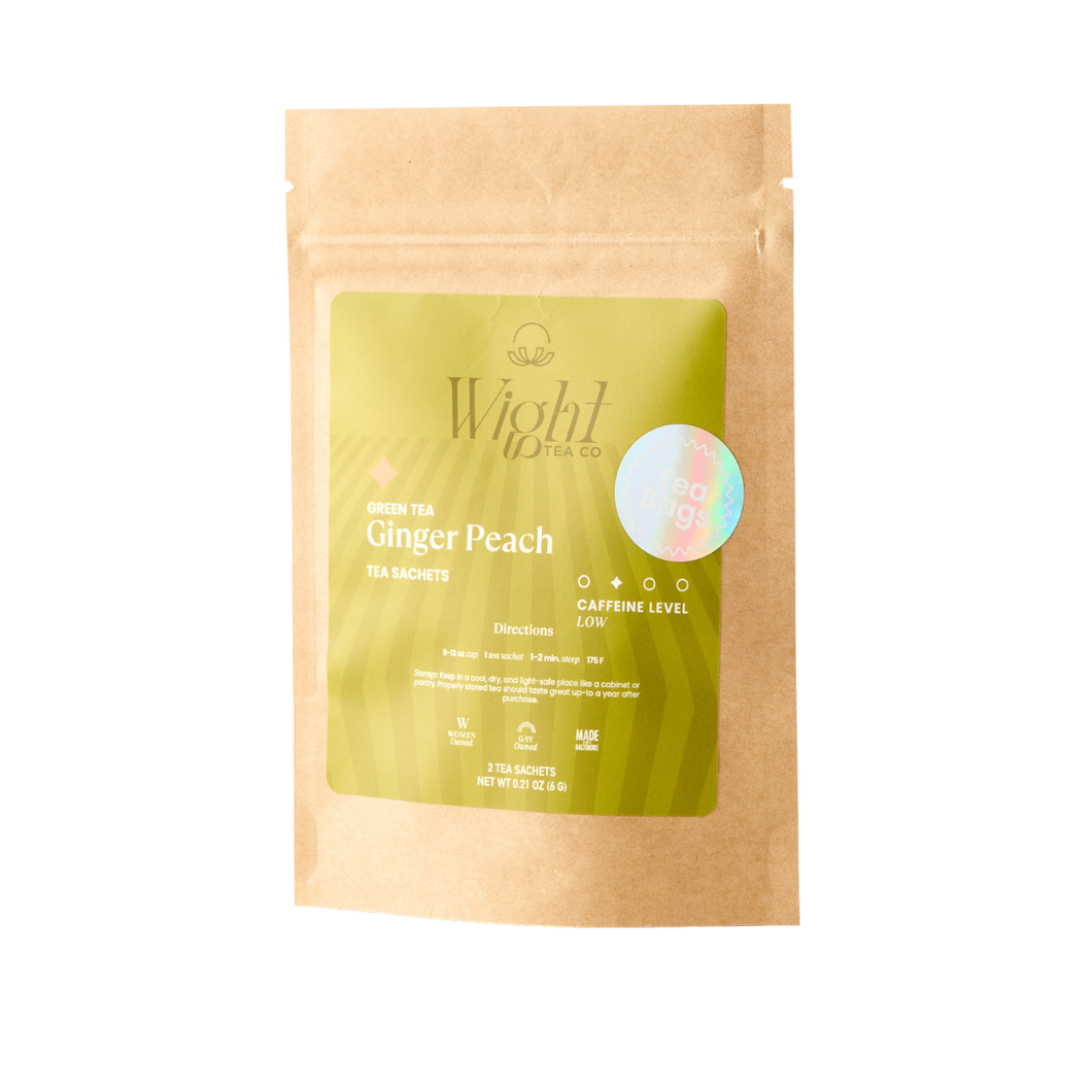 Ginger Peach Tea Bags | Compostable Sachets
