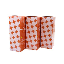 Load image into Gallery viewer, English Breakfast holiday tea box, alternate view of three boxes stacked next to one another at an angle.
