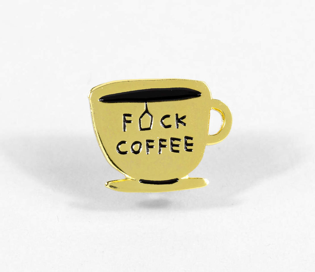 F*ck Coffee Enamel Lapel Pin | From Adam J. Kurtz